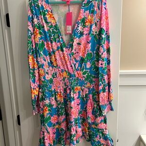 Lilly Pulitzer Peggy Romper Rose to the occasion